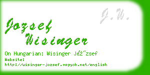 jozsef wisinger business card